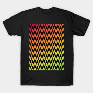 Diagonal Psychedelic Rainbow Pattern T-Shirt